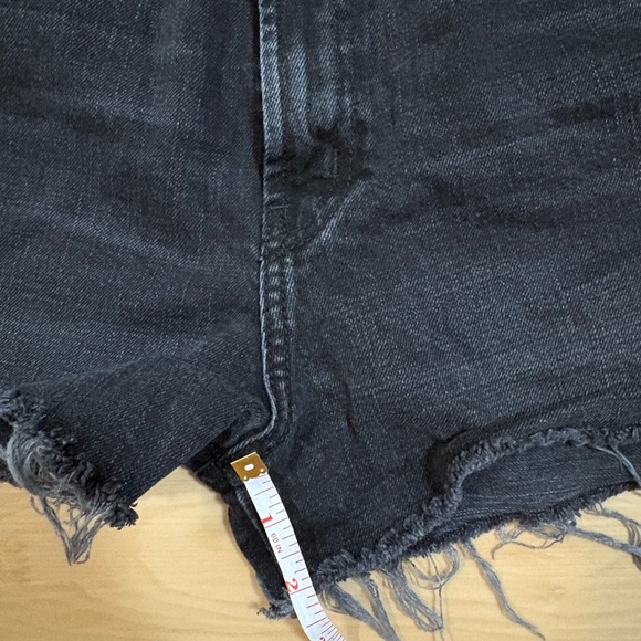 BDG UO Dark Gray Jean Shorts Frayed Hem High‑Rise Denim Women’s Size 28 - Picture 14 of 15
